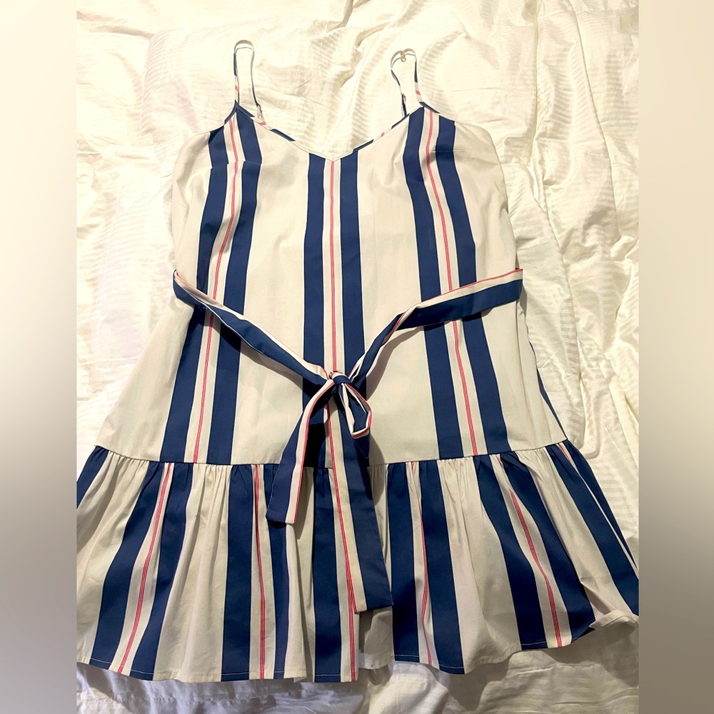 Banana Republic Striped Poplin Mini Dress NWT